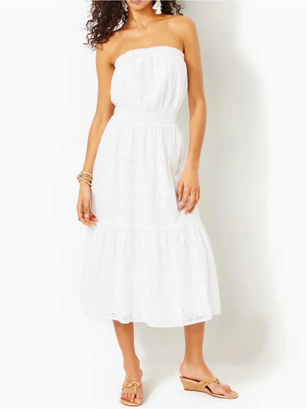 NWT Lilly Pulitzer Nikole Strapless Eyelet Dress